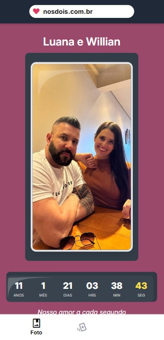 Print da tela do casal